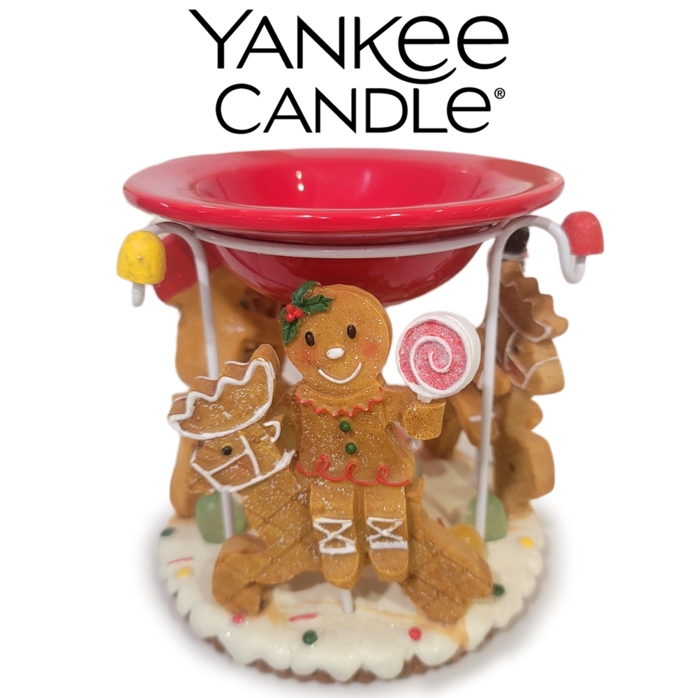 Yankee candle rare hard to find tea light wax warmer chritmas gingerbread man